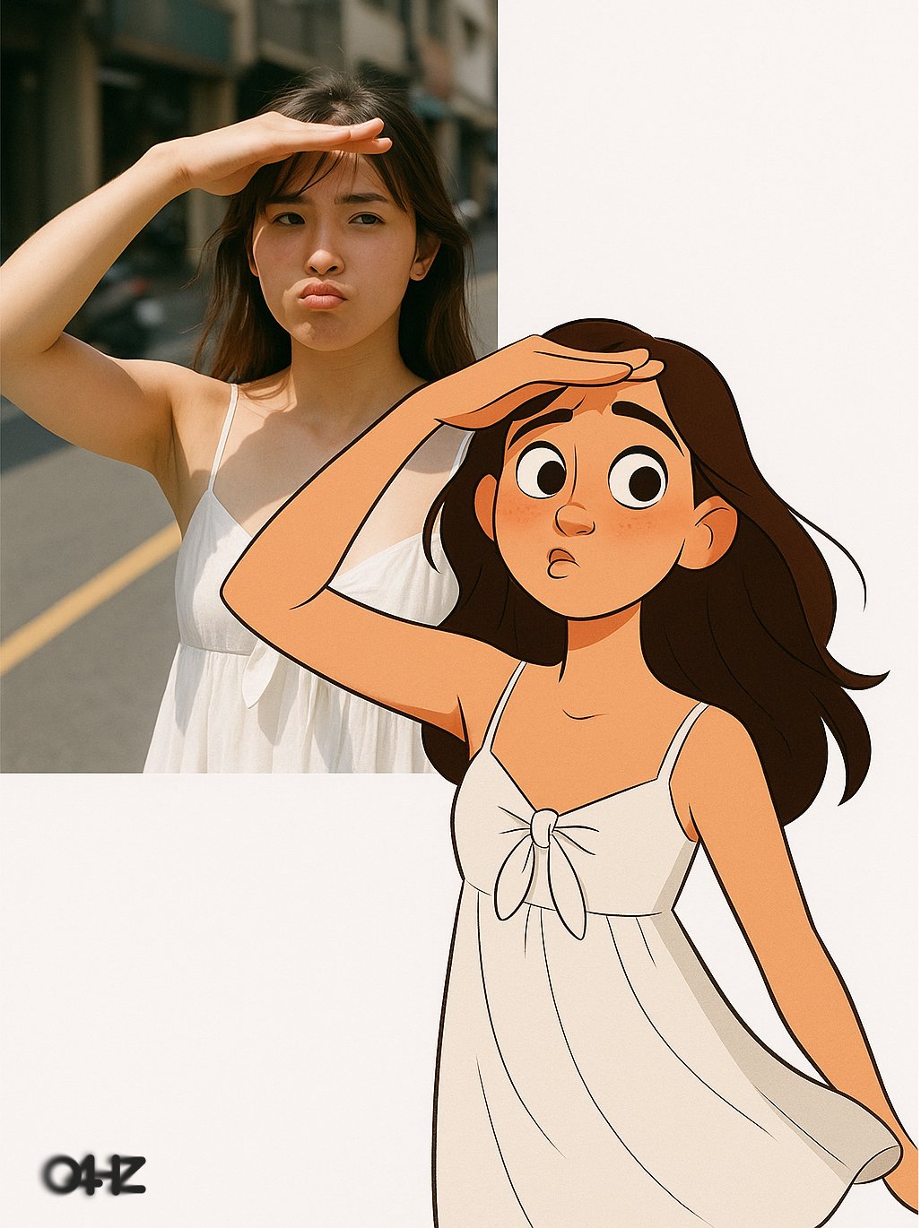 真人动画对照创意作品示例